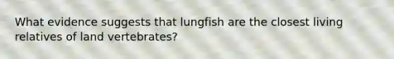 What evidence suggests that lungfish are the closest living relatives of land vertebrates?