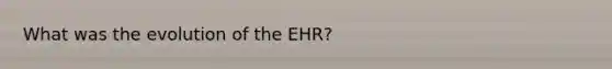 What was the evolution of the EHR?