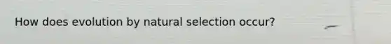 How does evolution by natural selection occur?