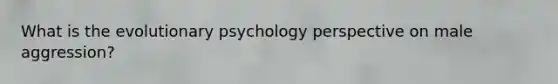 What is the evolutionary psychology perspective on male aggression?