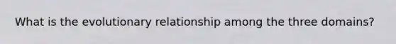 What is the evolutionary relationship among the three domains?