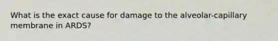 What is the exact cause for damage to the alveolar-capillary membrane in ARDS?