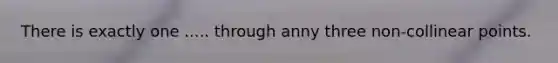 There is exactly one ..... through anny three non-collinear points.