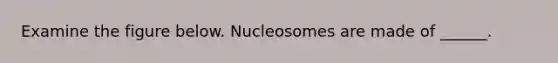 Examine the figure below. Nucleosomes are made of ______.