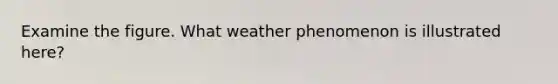 Examine the figure. What weather phenomenon is illustrated here?