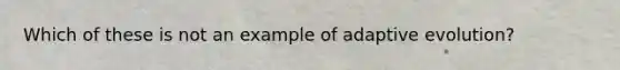 Which of these is not an example of adaptive evolution?