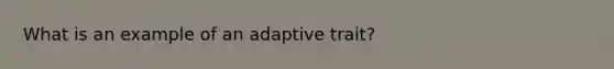 What is an example of an adaptive trait?