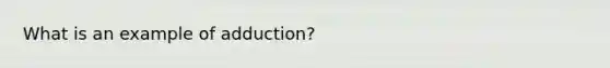 What is an example of adduction?