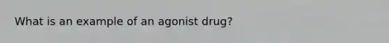 What is an example of an agonist drug?