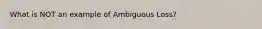 What is NOT an example of Ambiguous Loss?