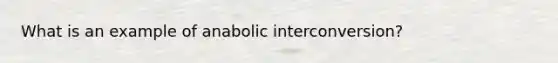 What is an example of anabolic interconversion?