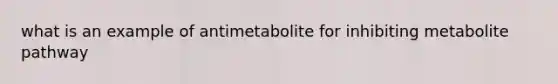 what is an example of antimetabolite for inhibiting metabolite pathway