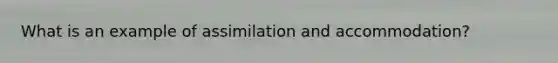 What is an example of assimilation and accommodation?