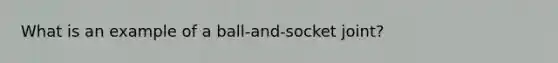 What is an example of a ball-and-socket joint?