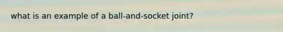 what is an example of a ball-and-socket joint?