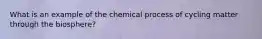 What is an example of the chemical process of cycling matter through the biosphere?