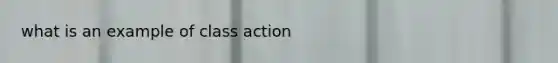 what is an example of class action