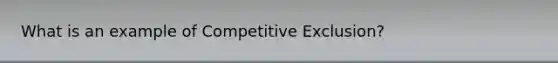 What is an example of Competitive Exclusion?