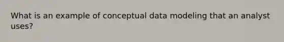 What is an example of conceptual data modeling that an analyst uses?