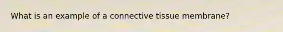 What is an example of a <a href='https://www.questionai.com/knowledge/kYDr0DHyc8-connective-tissue' class='anchor-knowledge'>connective tissue</a> membrane?