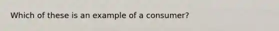 Which of these is an example of a consumer?