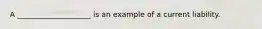 A ____________________ is an example of a current liability.