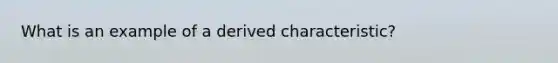 What is an example of a derived characteristic?