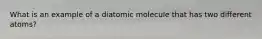 What is an example of a diatomic molecule that has two different atoms?