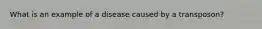 What is an example of a disease caused by a transposon?