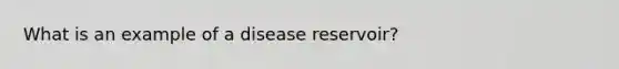 What is an example of a disease reservoir?