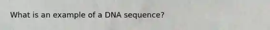 What is an example of a DNA sequence?