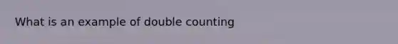 What is an example of double counting