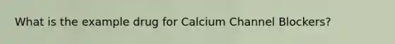 What is the example drug for Calcium Channel Blockers?