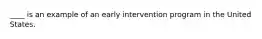 ____ is an example of an early intervention program in the United States.