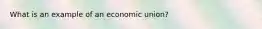 What is an example of an economic union?