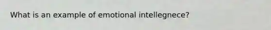 What is an example of emotional intellegnece?