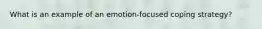 What is an example of an emotion-focused coping strategy?
