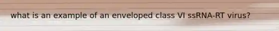 what is an example of an enveloped class VI ssRNA-RT virus?