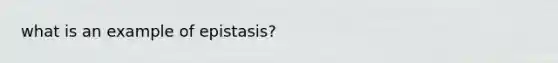 what is an example of epistasis?