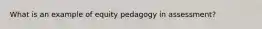 What is an example of equity pedagogy in assessment?