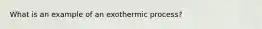 What is an example of an exothermic process?