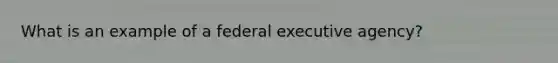 What is an example of a federal executive agency?