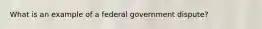 What is an example of a federal government dispute?