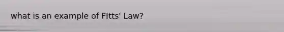 what is an example of FItts' Law?