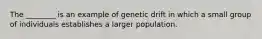 The ________ is an example of genetic drift in which a small group of individuals establishes a larger population.