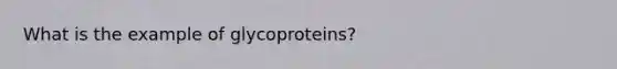 What is the example of glycoproteins?