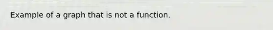 Example of a graph that is not a function.