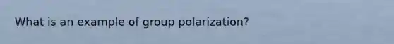 What is an example of group polarization?