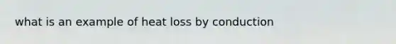 what is an example of heat loss by conduction