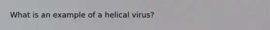 What is an example of a helical virus?